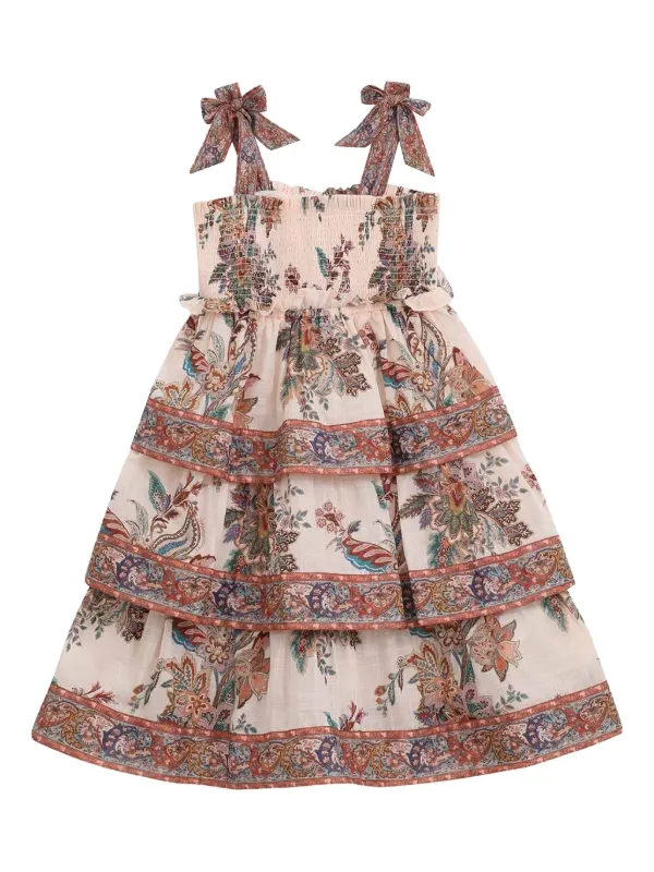 ZIMMERMANN Kids Rhiannon Dress Neutrals FARFETCH AU