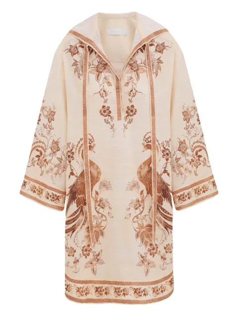 ZIMMERMANN embroidered hooded dress
