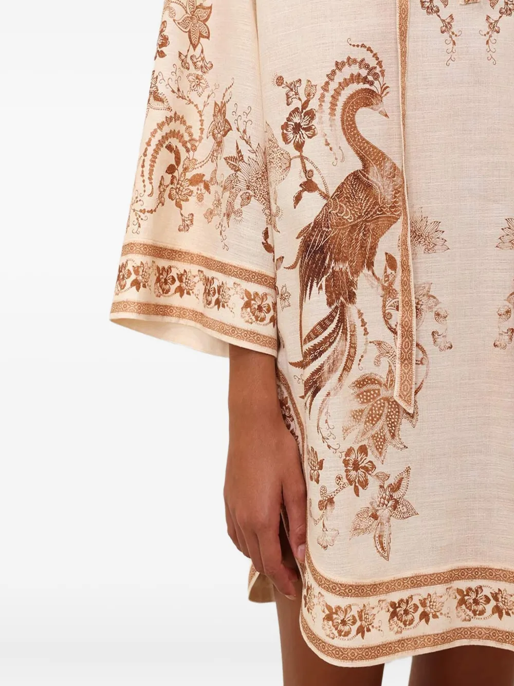 Shop Zimmermann Embroidered Hooded Dress