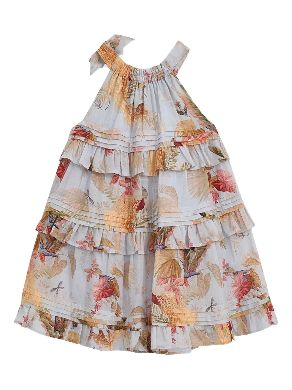 ZIMMERMANN Kids Rhiannon jurk Blauw