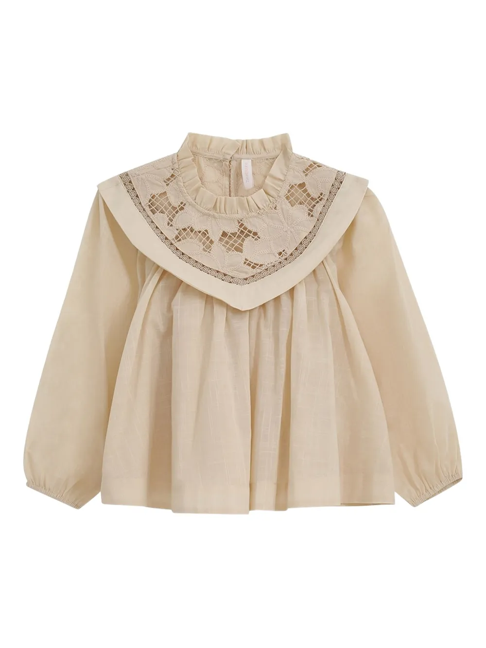 ZIMMER N Kids Lucky Kids Broderie shirt Beige