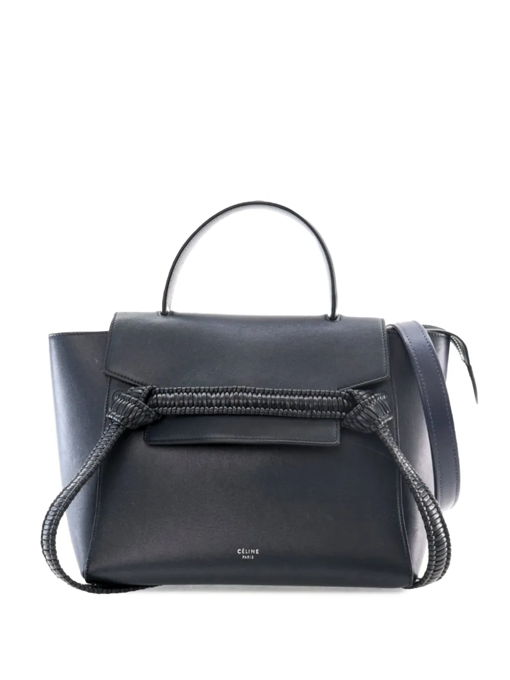 Céline Pre-Owned 2017 マイクロ スムースカーフ バイカラー ブレイド ベルトバッグ - ブルー Céline Pre-Owned 2017 マイクロ スムースカーフ バイカラー ブレイド ベルトバッグ - ブルー