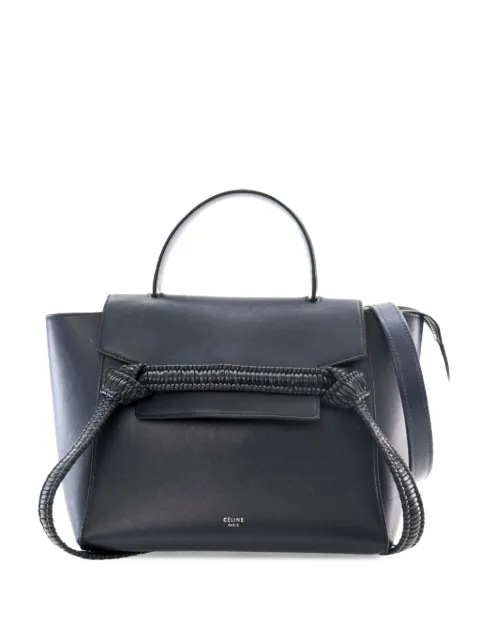 Céline Pre-Owned bolsa satchel micro de piel de becerro bicolor con diseño trenzado 2017