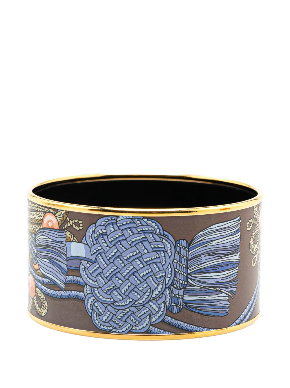 Hermès Pre-Owned pulsera Extra Wide Brandebourgs Enamel Bangle 70 2010-2024 | Image 2