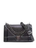 Christian Dior Pre-Owned 2016 Small Metallic Patent Microcannage Diorama Flap crossbody bag - Grey