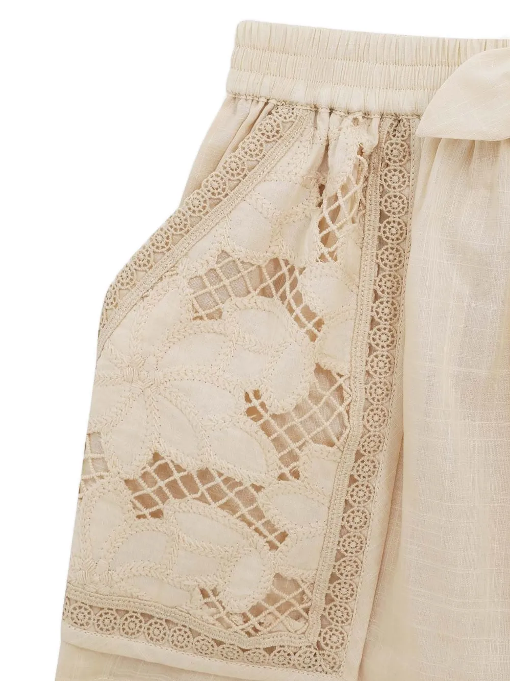 ZIMMERMANN Kids Lucky shirt en shorts Beige