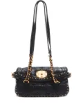 Miu Miu Pre-Owned 2000-2015 stud-detail shoulder bag - Black