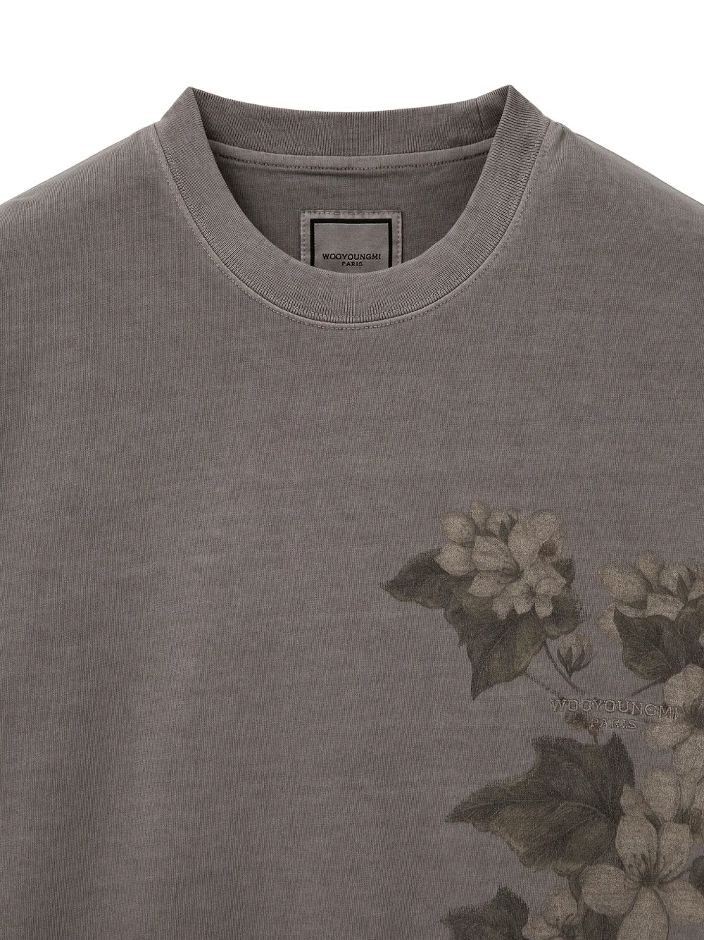 Wooyoungmi T-shirt met bloemenprint Grijs