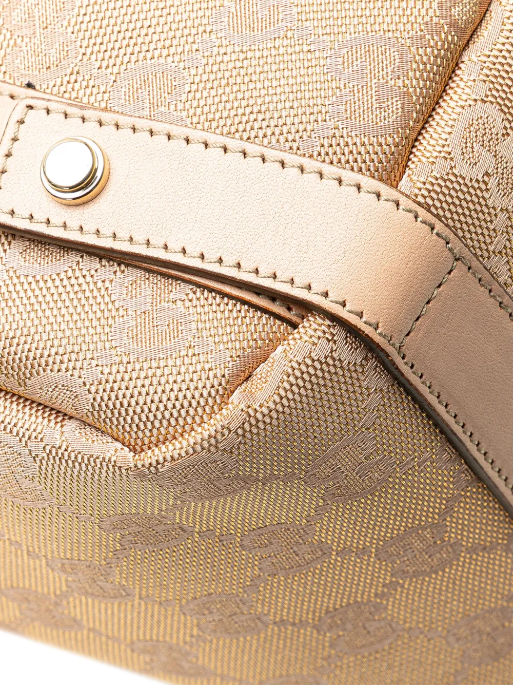 Pre-owned Gucci 2000-2015 Gg Canvas Abbey D Ring Tote Bag In Brown