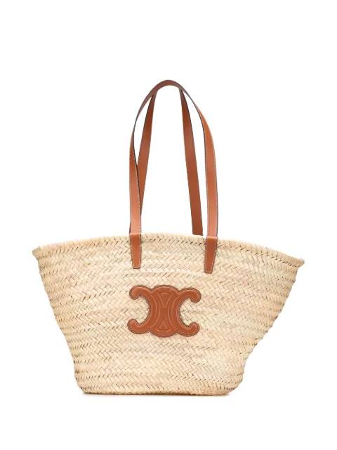 Céline Pre-Owned 2020 Large Triomphe Raffia Panier tote bag