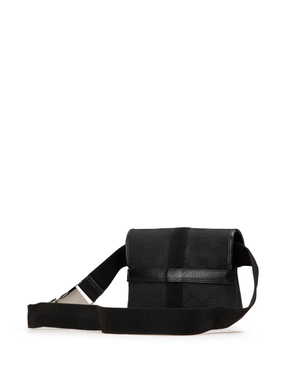Pre-owned Gucci 2000-2015 Gg Canvas Belt Bag In Black