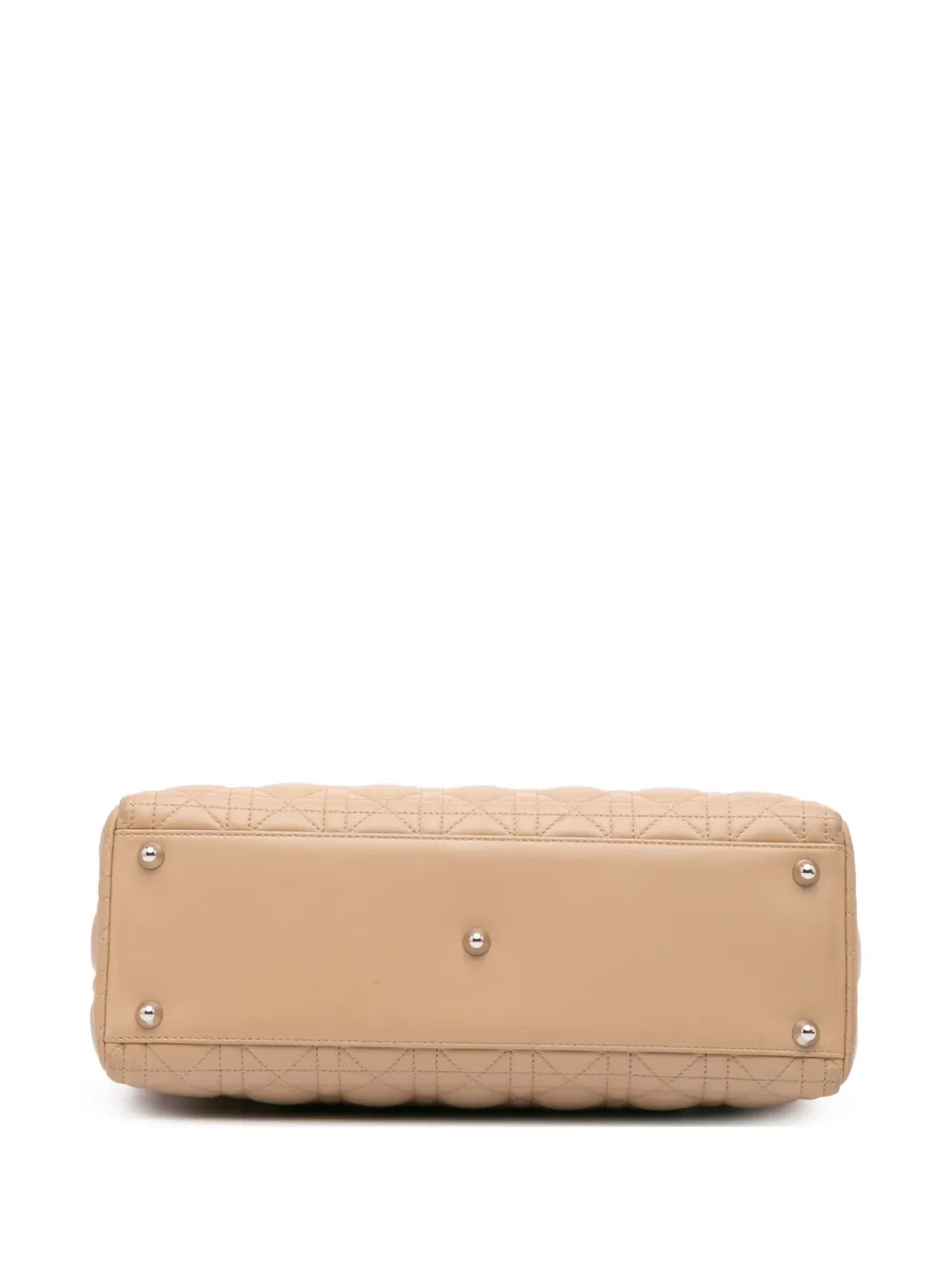 Pre-owned Dior 2011 Large Lambskin Cannage Lady Satchel