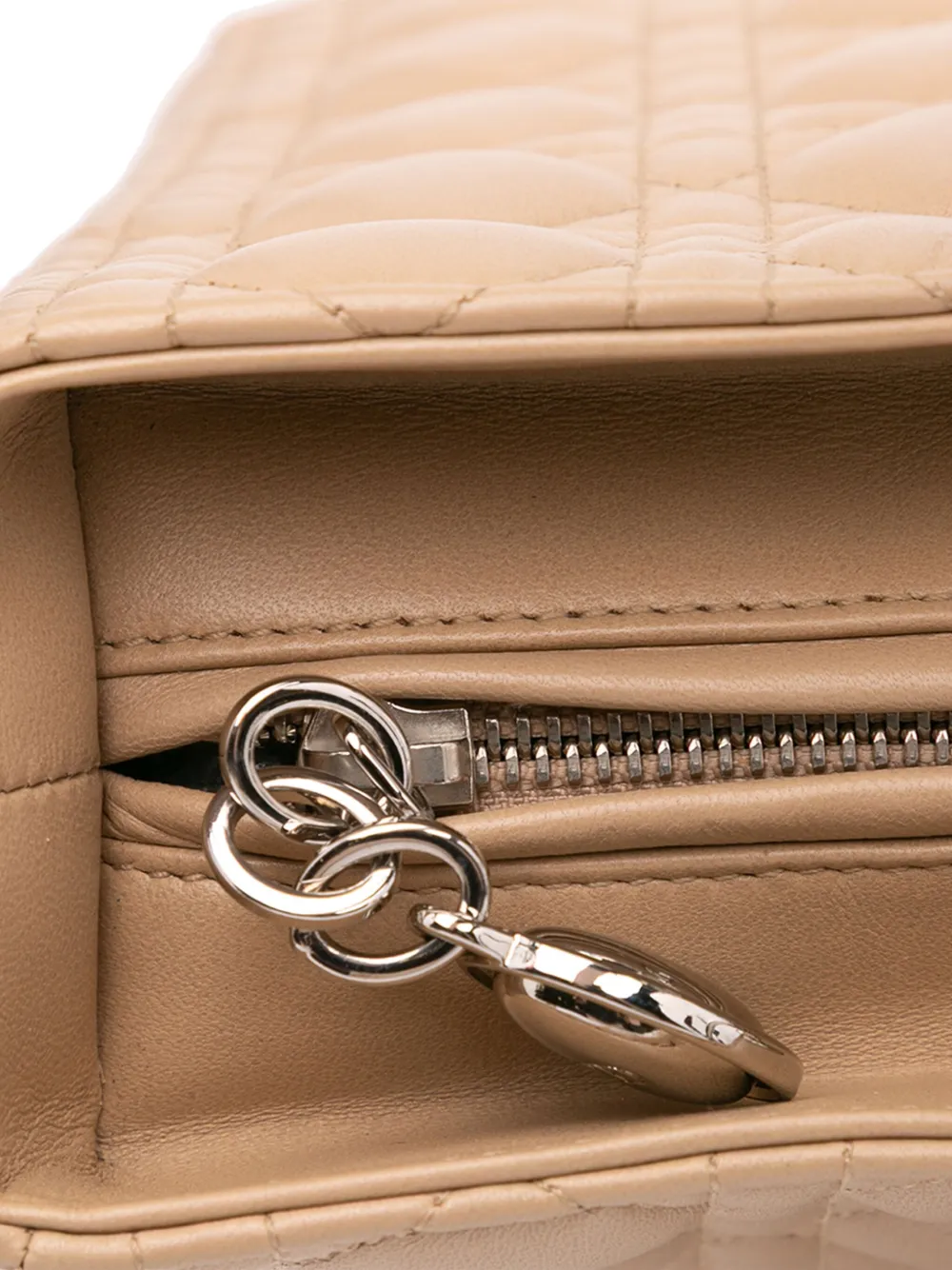 Pre-owned Dior 2011 Large Lambskin Cannage Lady Satchel