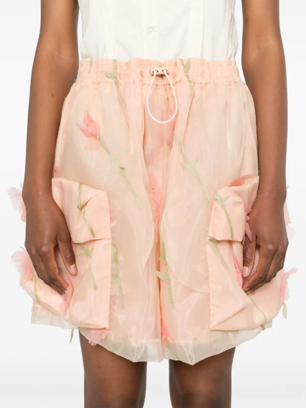 【関税込み】Simone Rocha ピンク Cargo Flap ショートパンツ Simone Rocha カーゴショーツ | ピンク | FARFETCH JP