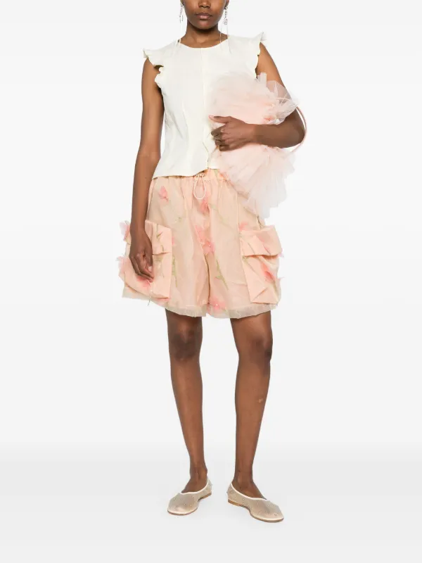 【関税込み】Simone Rocha ピンク Cargo Flap ショートパンツ Simone Rocha カーゴショーツ | ピンク | FARFETCH JP