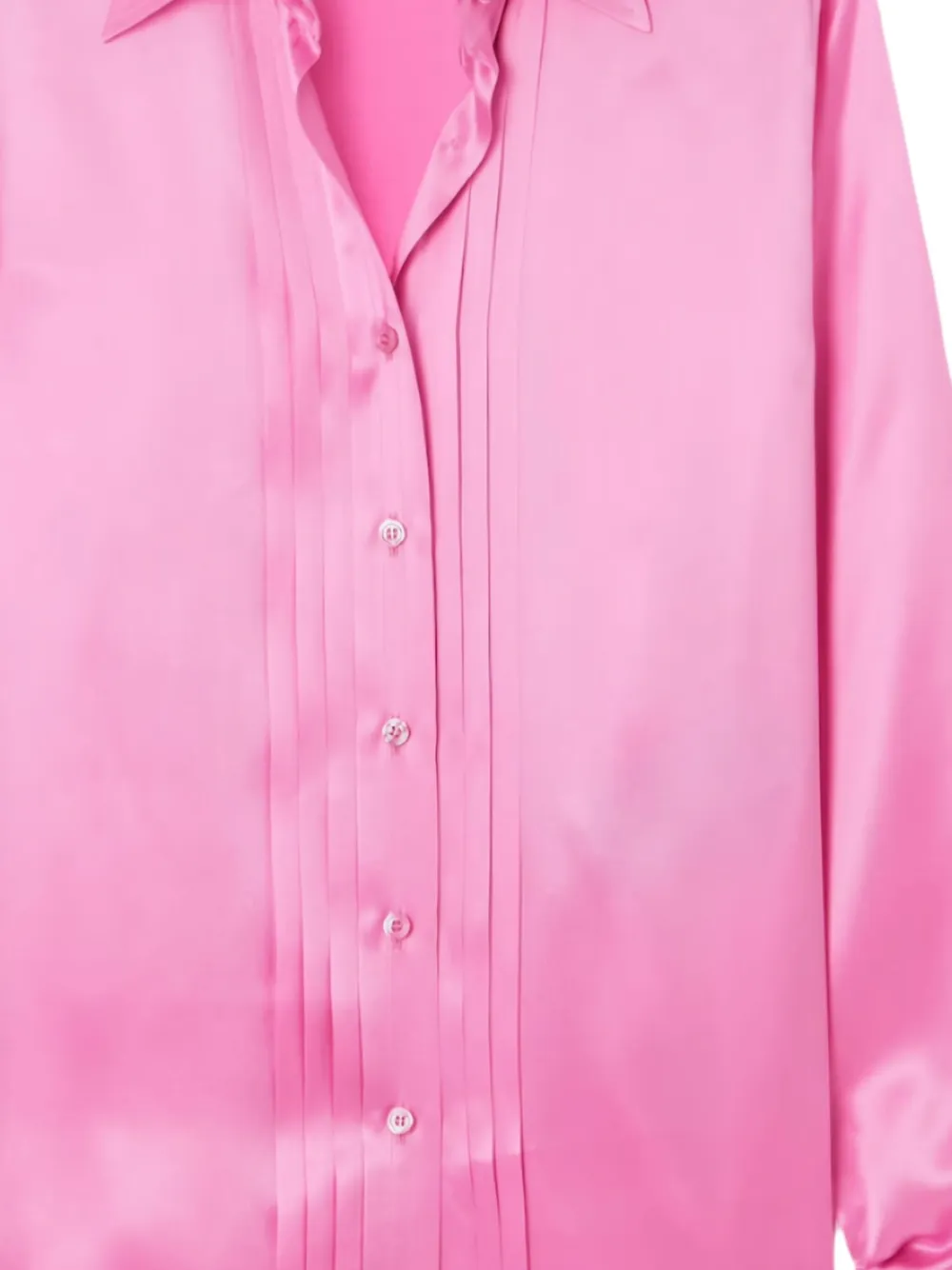 TOM FORD pintuck-detailed silk shirt - Roze
