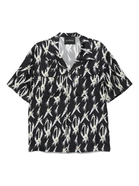 John Richmond guitar-print short-sleeves shirt