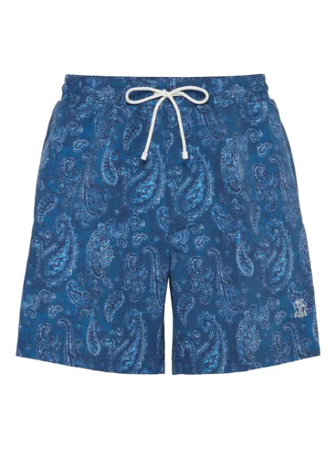 Brunello Cucinelli short de bain à imprimé cachemire