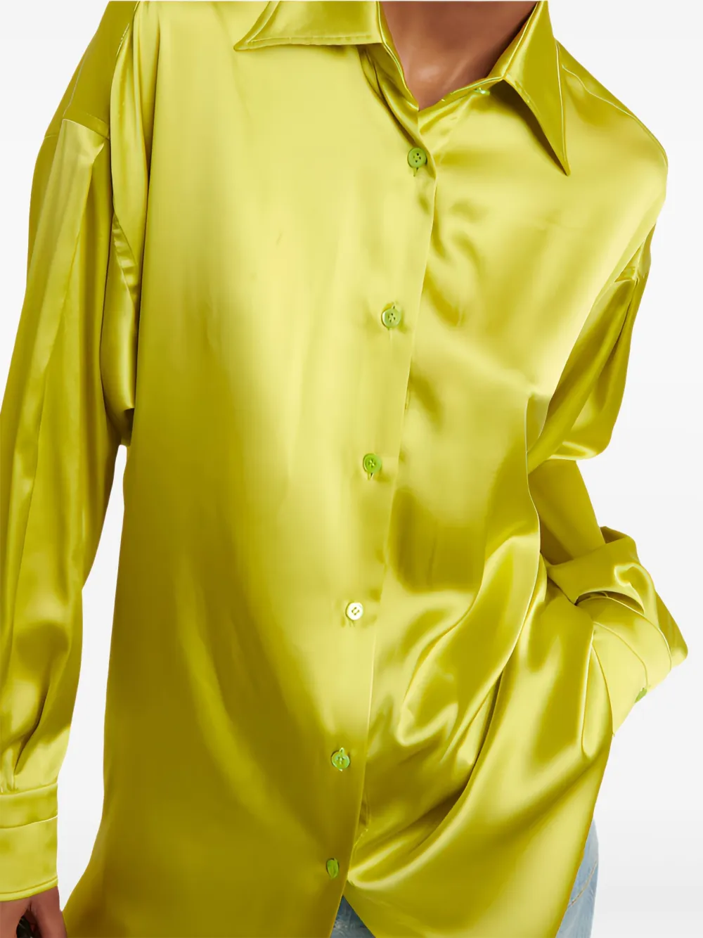 TOM FORD Satijnen blouse - Groen
