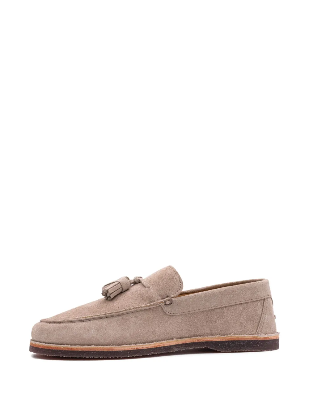 Brunello Cucinelli tassel-detail suede loafers Brown