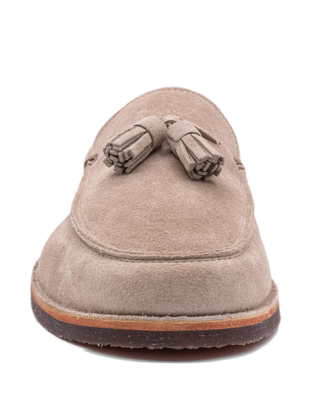 Brunello Cucinelli tassel-detail suede loafers Brown