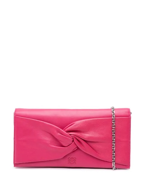 Loewe Pre-Owned 2010 Anagram Nappa Bow Tie Clutch with Chain crossbody bag