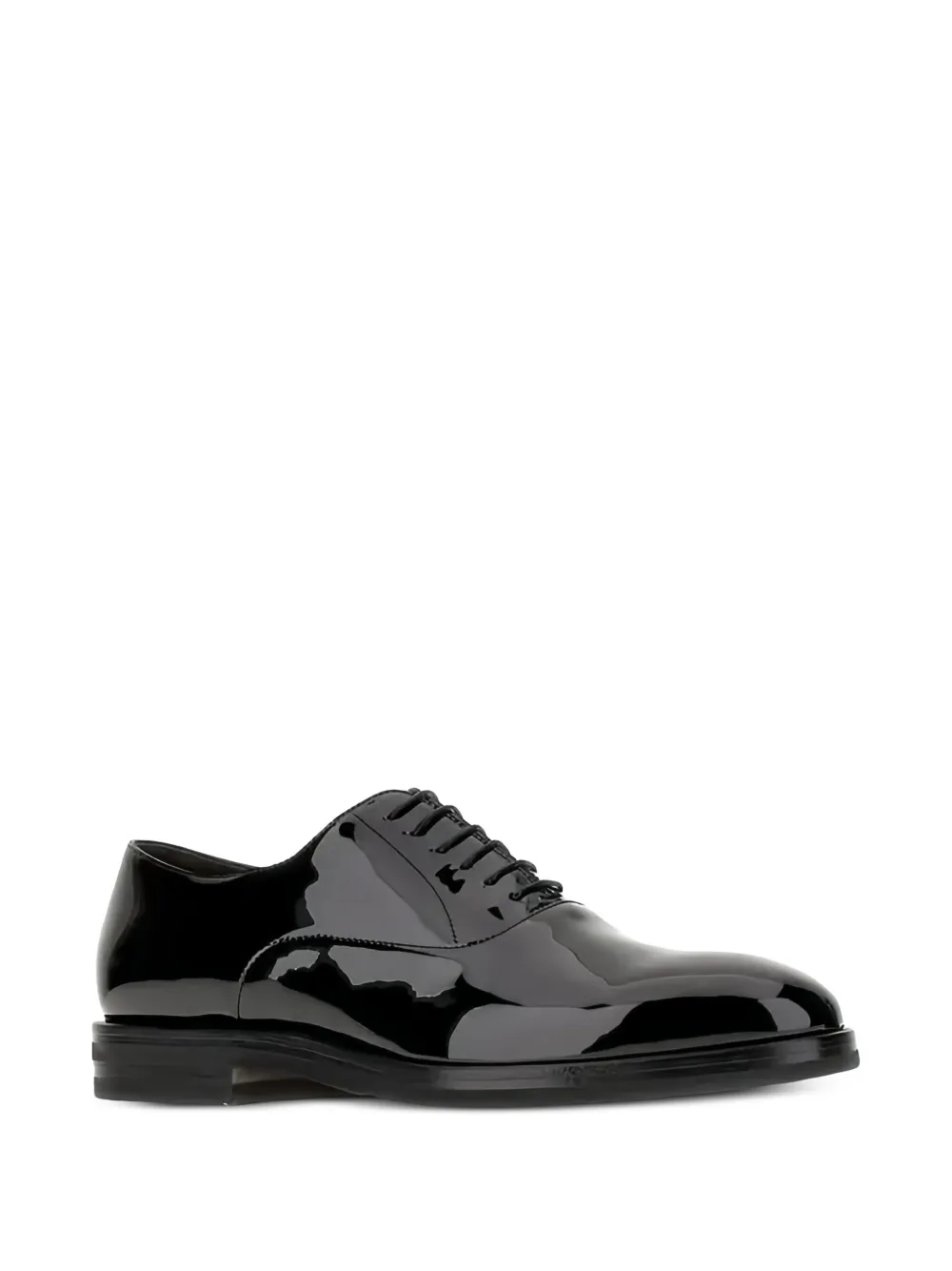 Brunello Cucinelli patent-finish leather shoes Black