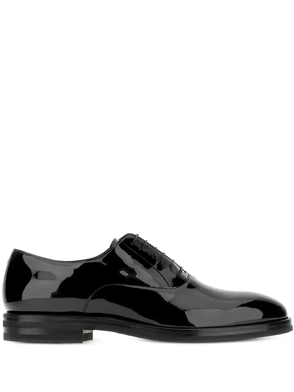 Brunello Cucinelli patent-finish leather shoes Black