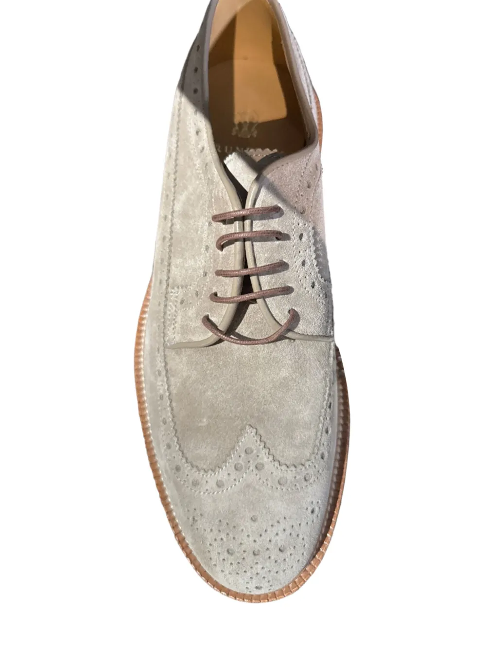 Brunello Cucinelli leather derby shoes Grey