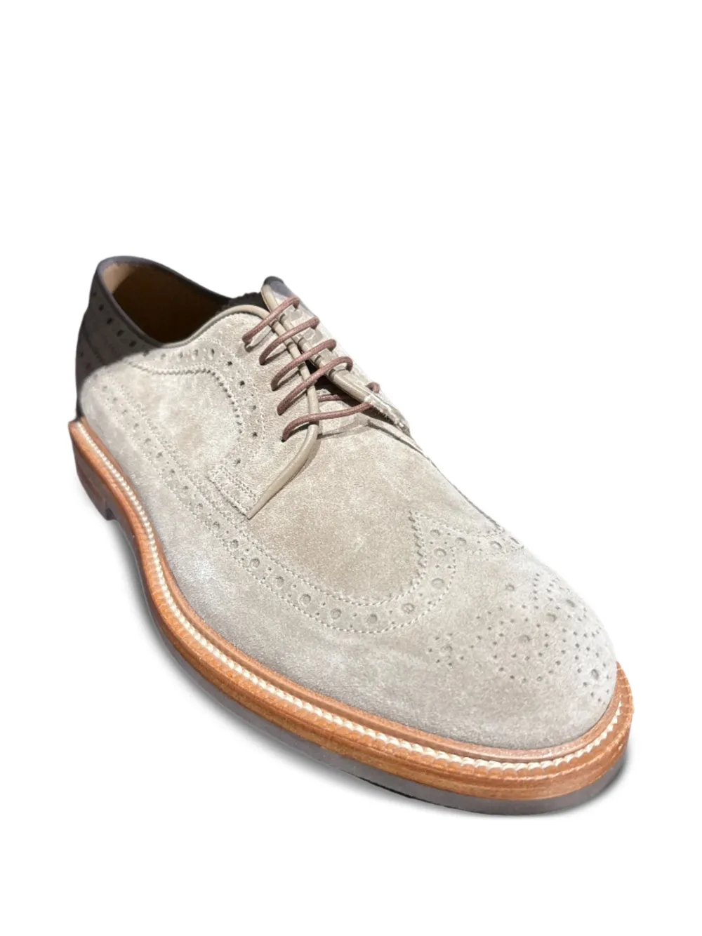 Brunello Cucinelli leather derby shoes Grey