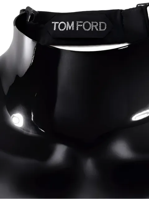 TOM FORD lacquered anatomical breastplate top