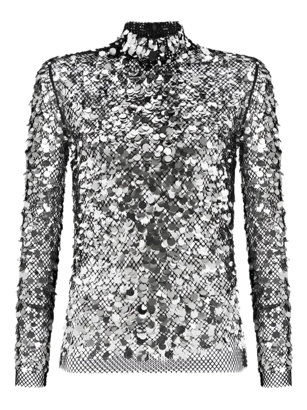 Tom Ford Sequin-embellished Top in Silver
