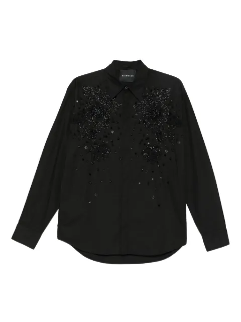 John Richmond floral-sequin embellished shirt