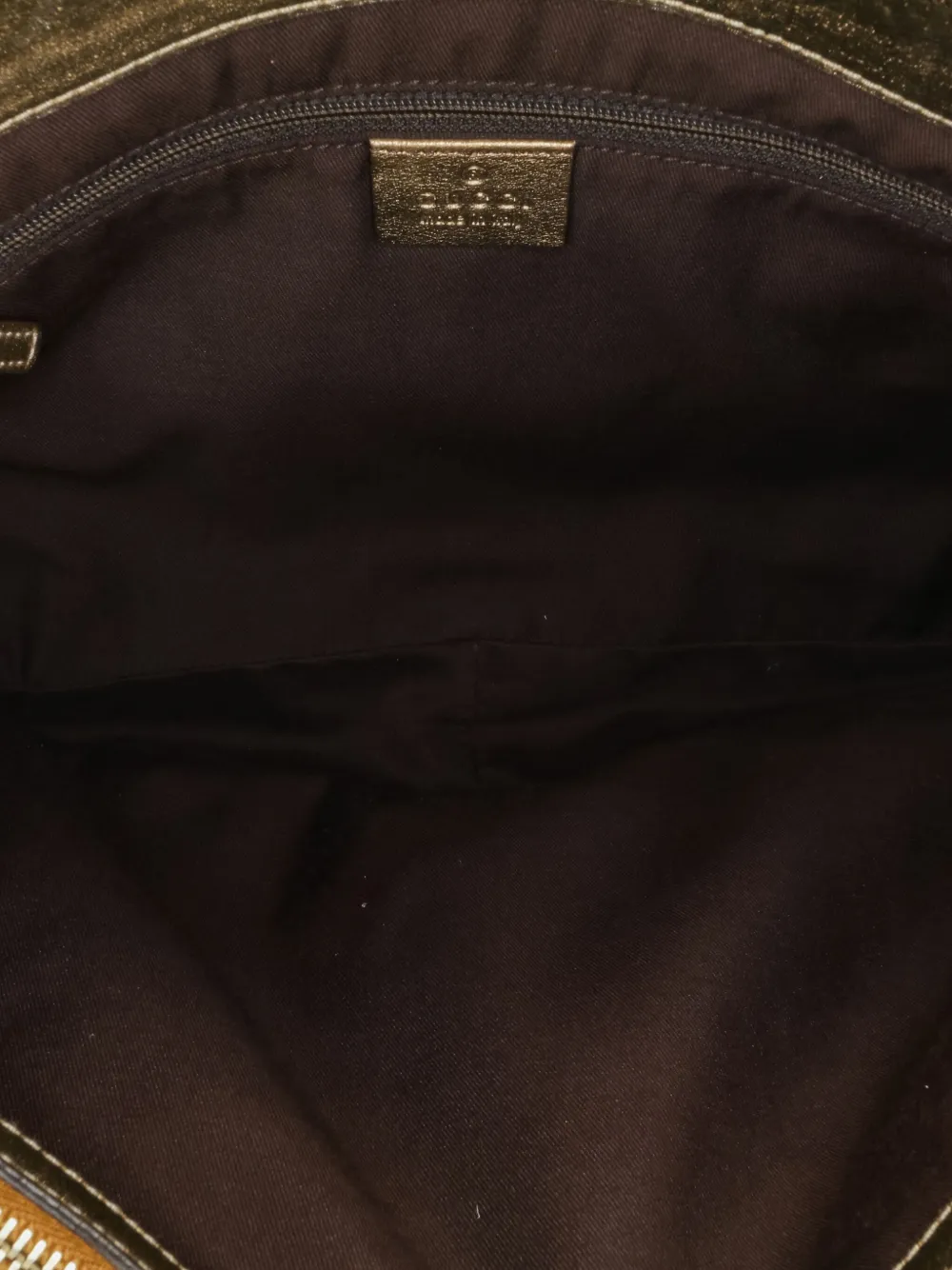 Pre-owned Gucci 2000-2015 Gg Satin Abbey D Ring Tote Bag In Brown