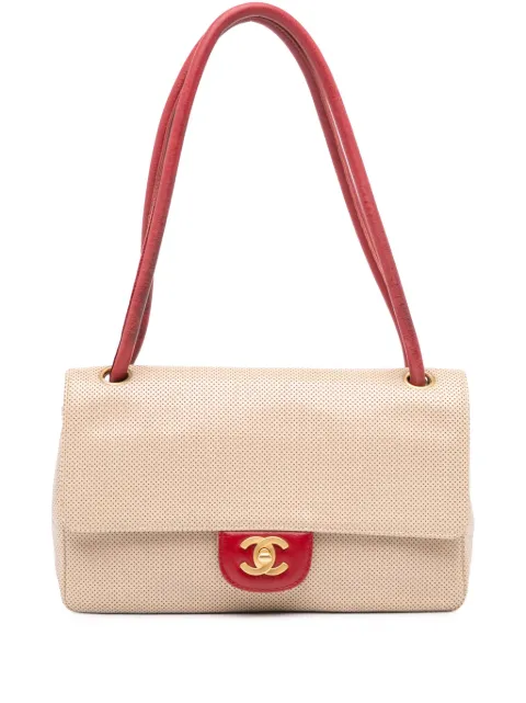CHANEL Pre-Owned 2000-2002 Medium CC Perforated Calfskin Single Flap shoulder bag