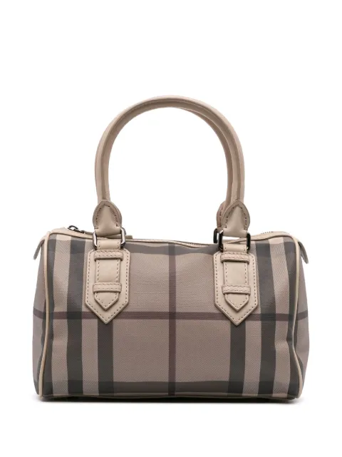 Burberry Pre-Owned 2000-2017 Smoke Check Coated Canvas Chester boston bag