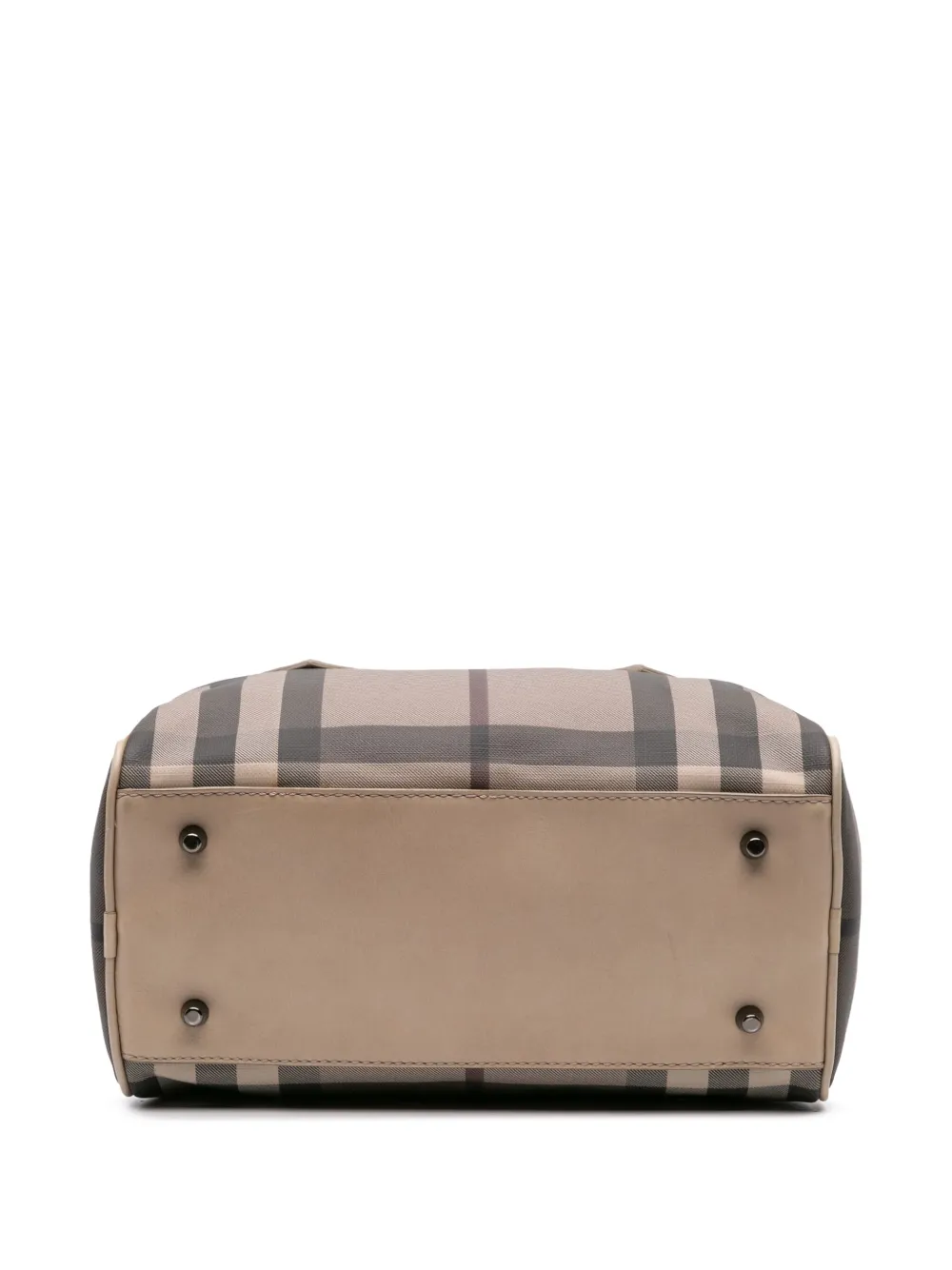 Pre-owned Burberry 2000-2017 Smoke Check Coated Canvas Chester Boston Bag