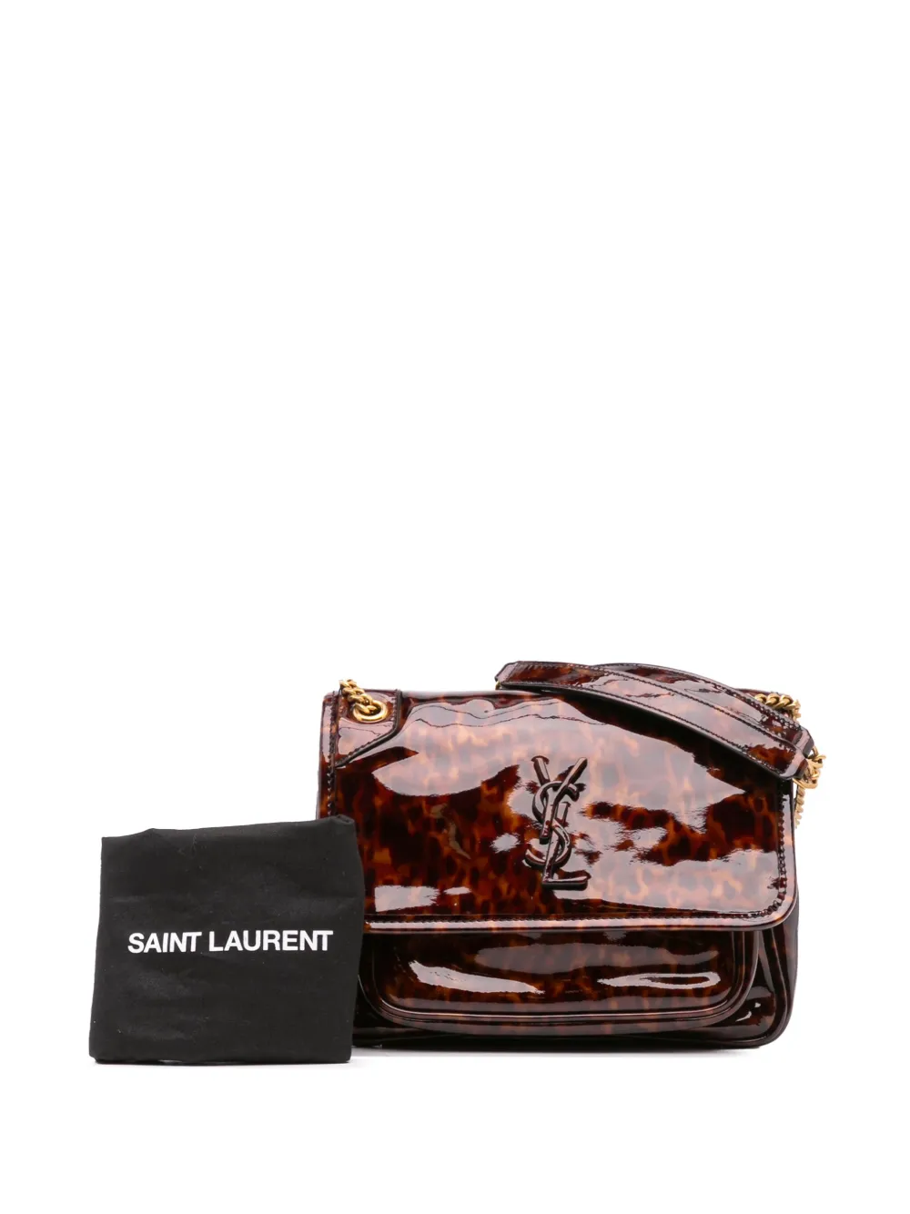 Saint Laurent Pre-Owned 2019 ベイビー パテント レオパード