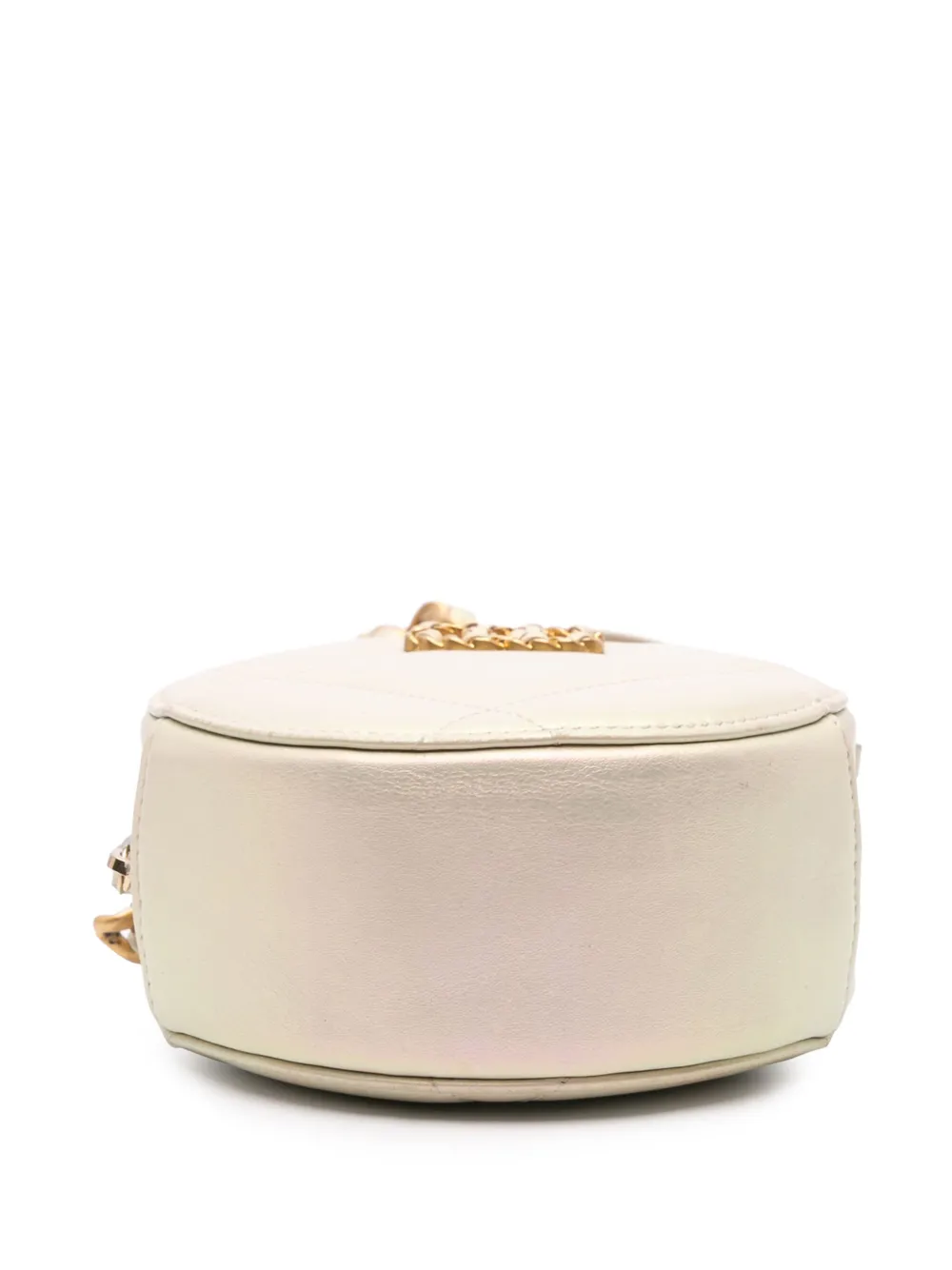 Pre-owned Chanel 2020 Iridescent Lambskin 19 Round Clutch With Chain Satchel