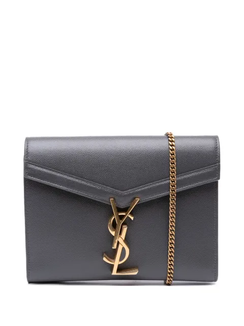 Saint Laurent Pre-Owned 2021 Grain De Poudre Monogram Cassandra Chain Wallet crossbody bag
