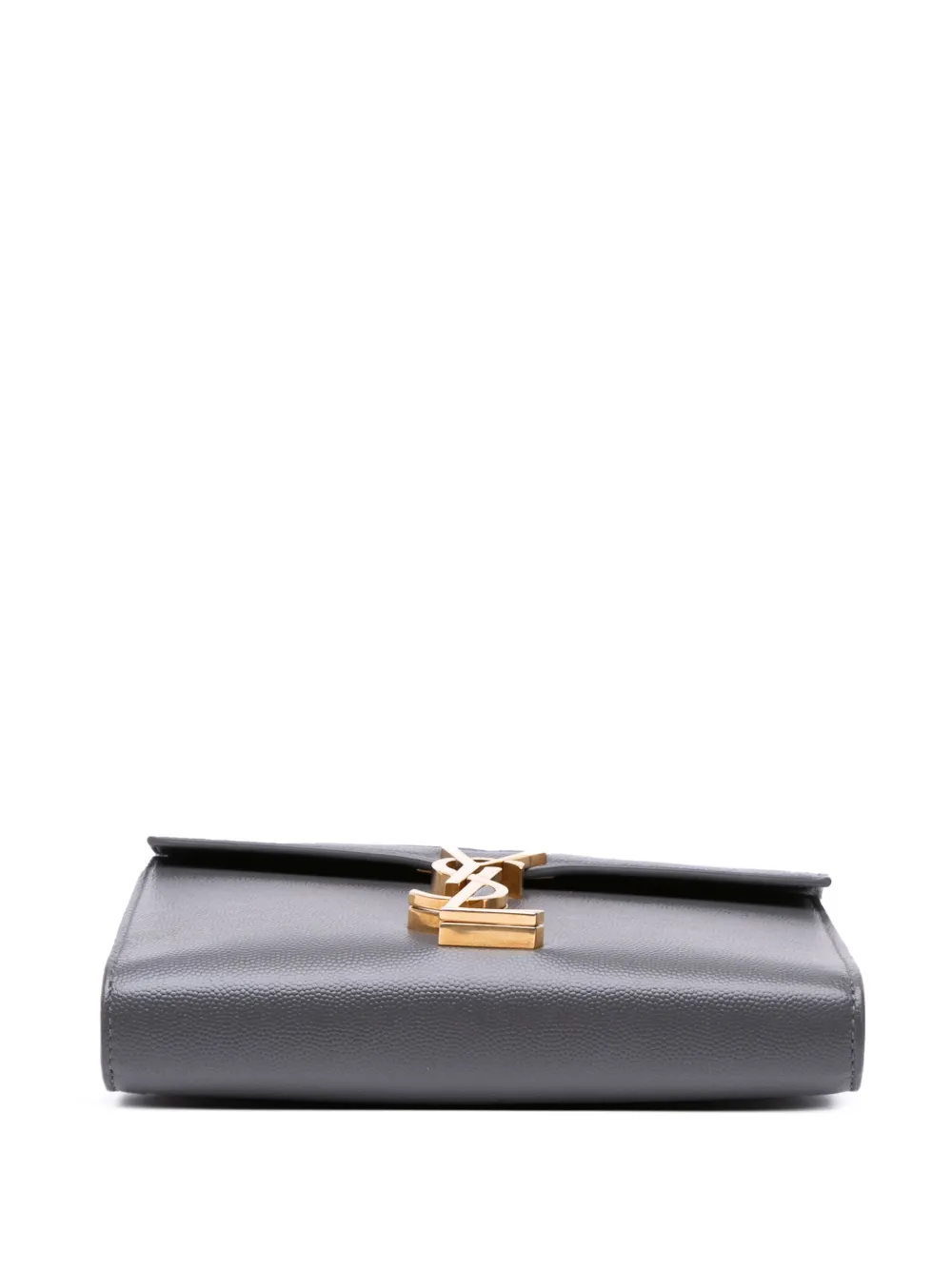 Pre-owned Saint Laurent 2021 Grain De Poudre Monogram Cassandra Chain Wallet Crossbody Bag