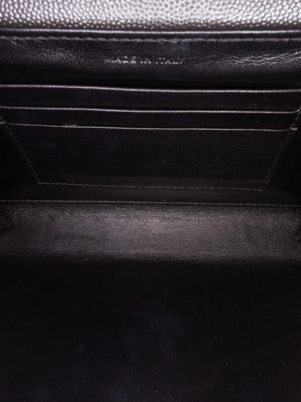 Pre-owned Saint Laurent 2021 Grain De Poudre Monogram Cassandra Chain Wallet Crossbody Bag