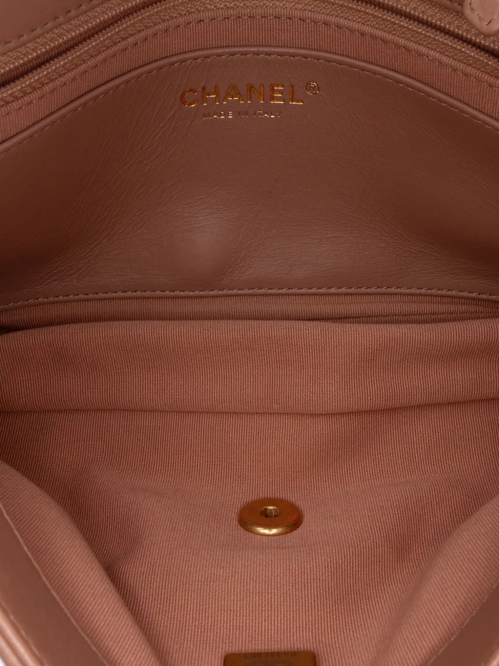 Pre-owned Chanel 2021-2024 Medium Quilted Lambskin Pillow Crush Flap Crossbody Bag