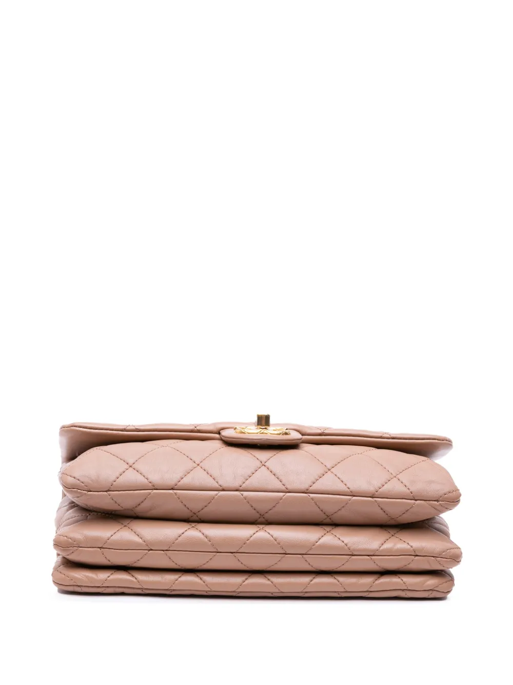 Pre-owned Chanel 2021-2024 Medium Quilted Lambskin Pillow Crush Flap Crossbody Bag