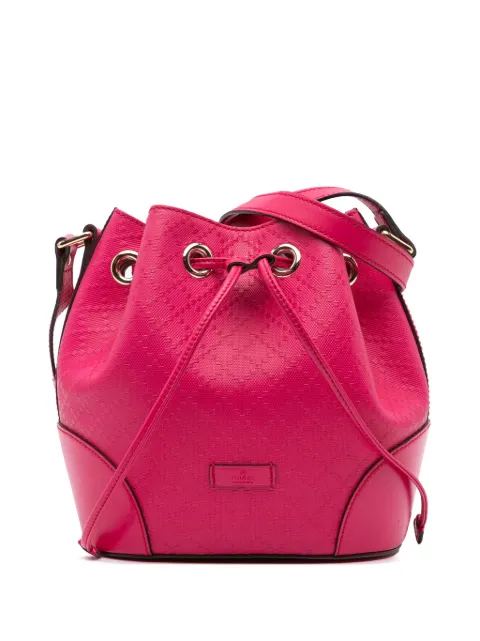 Gucci Pre-Owned 2016-2024 Diamante Leather Bright bucket bag