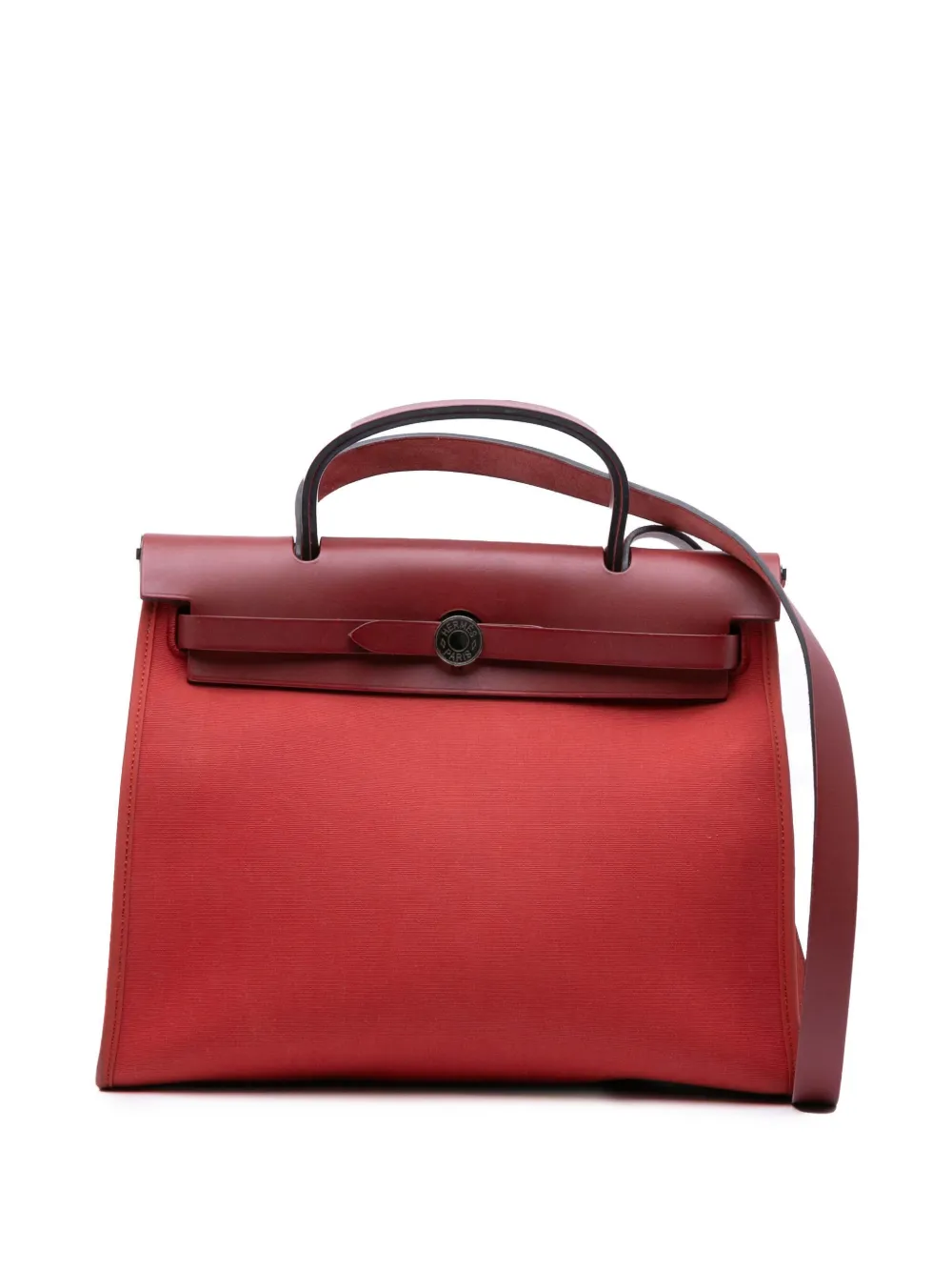 Hermès Pre-Owned 2015 トワル エールバッグ ジップ 31 サッチェルバッグ - レッド Hermès Pre-Owned 2015 トワル エールバッグ ジップ 31 サッチェルバッグ - レッド