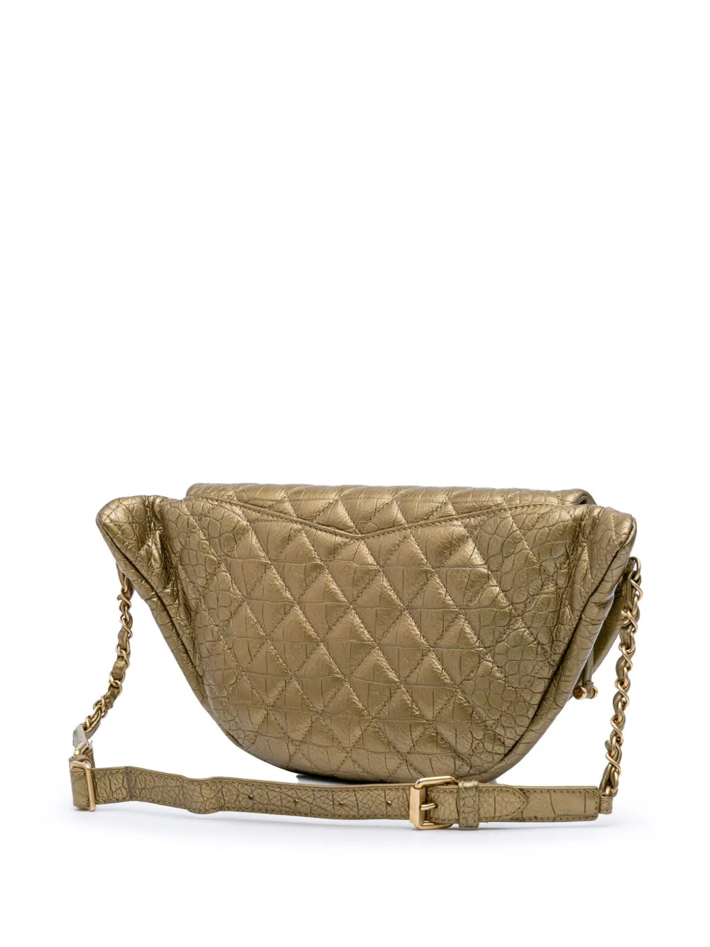 CHANEL Pre-Owned 2019 Quilted Croc Embossed Metallic Calfskin Easy Trip belt bag | Pre-Owned | Image 2