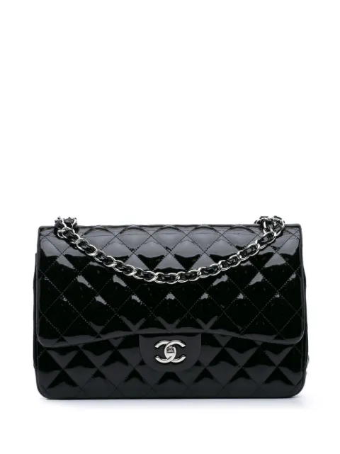 CHANEL Pre-Owned 2012 Jumbo Classic Patent Double Flap shoulder bag
