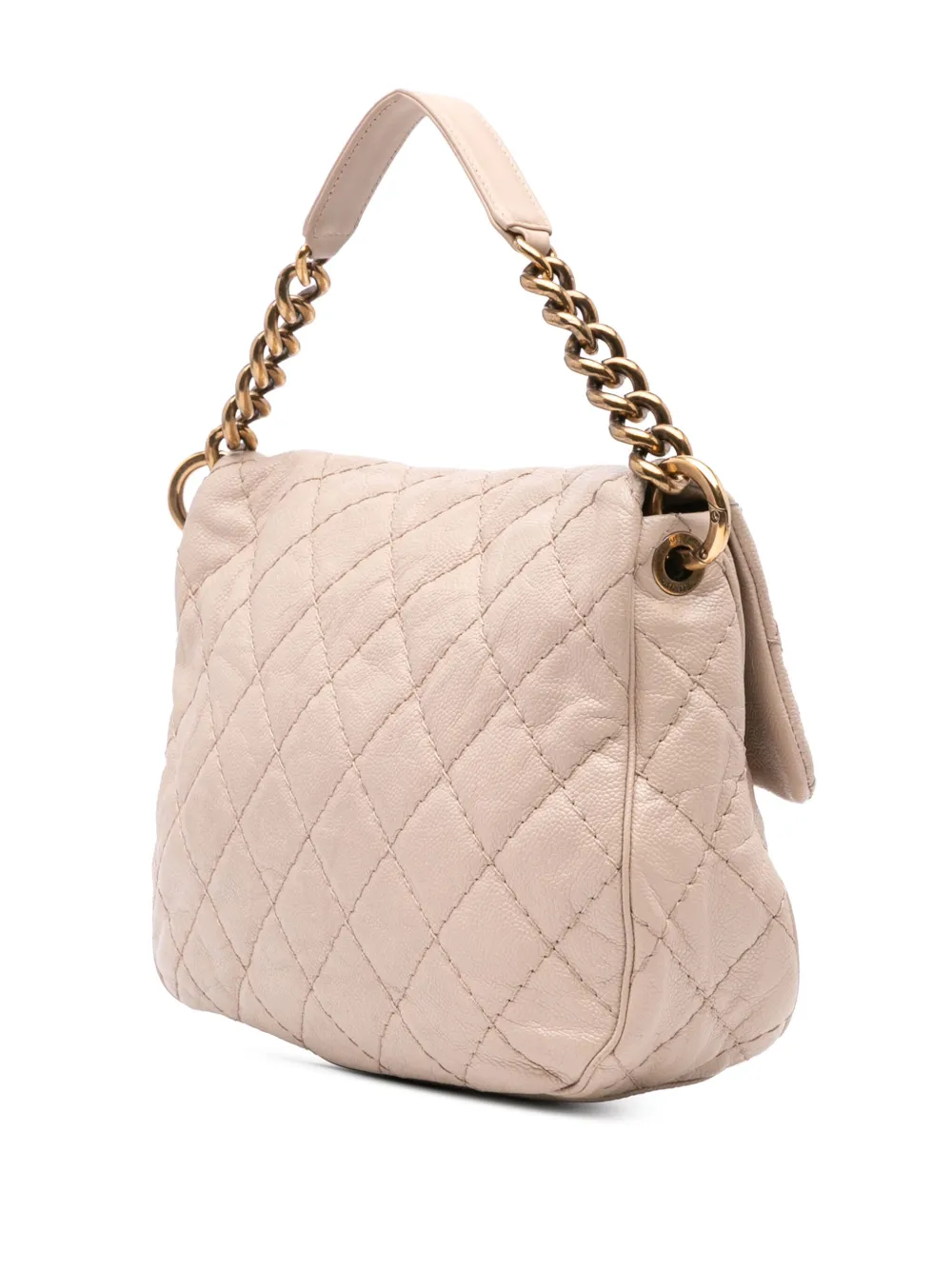 CHANEL Pre-Owned 2012-2013 Medium Quilted Caviar Coco Pleats Messenger Flap satchel | Pre-Owned | Image 2