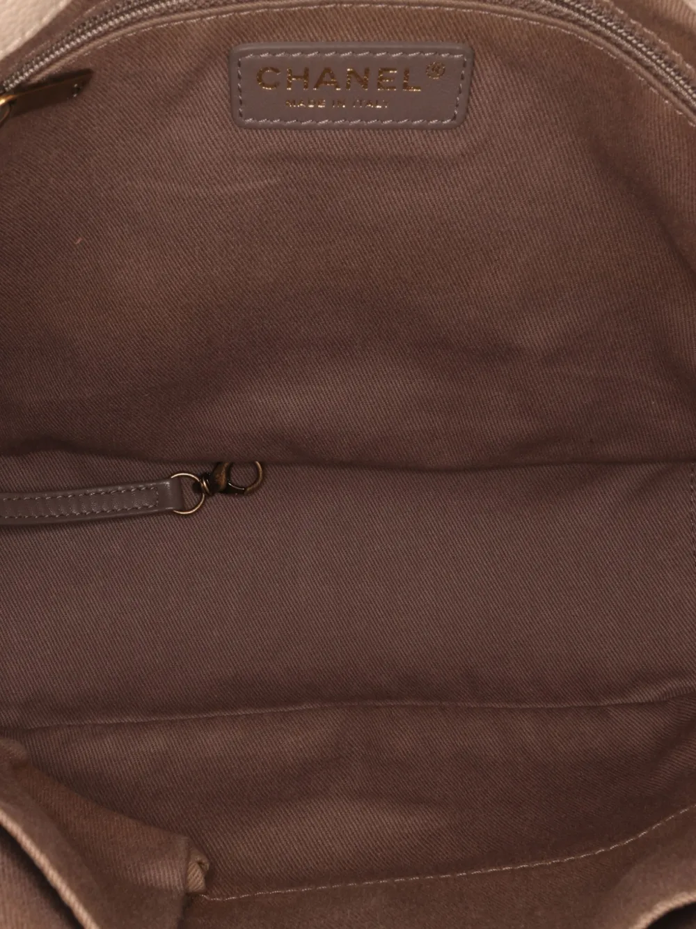 Pre-owned Chanel 2012-2013 Medium Quilted Caviar Coco Pleats Messenger Flap Satchel In Brown